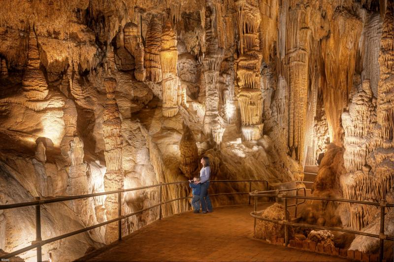 Magnifique Grottes de Luray, stalactites, stalagmites, et le fameux stalagpipe organ